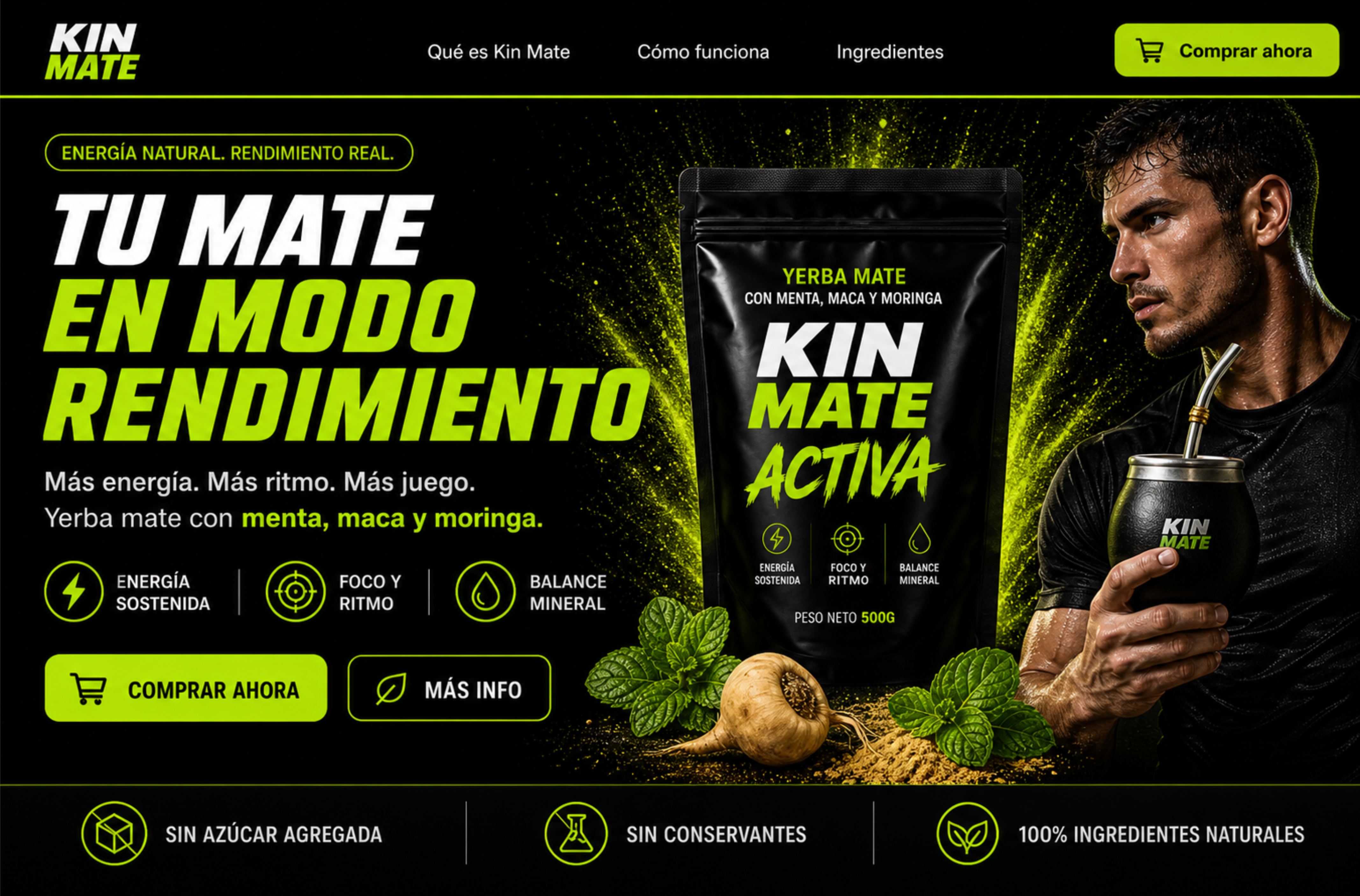 Kin Mate - Tu mate en modo rendimiento